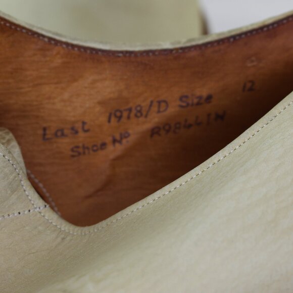 Royal Tweed Church's Cheaney of England White Leather Tassled Oxford - Picture 8 of 9